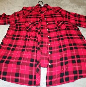 torrid Tops - Torrid Red and Black Flannel torrid Tops - Torrid Red and Black Flannel